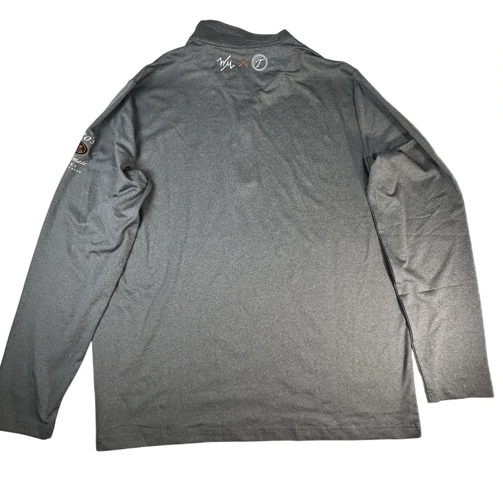 William Murray x Tito's Handmade Vodka Mens Gray Quarter Zip Pullover Large